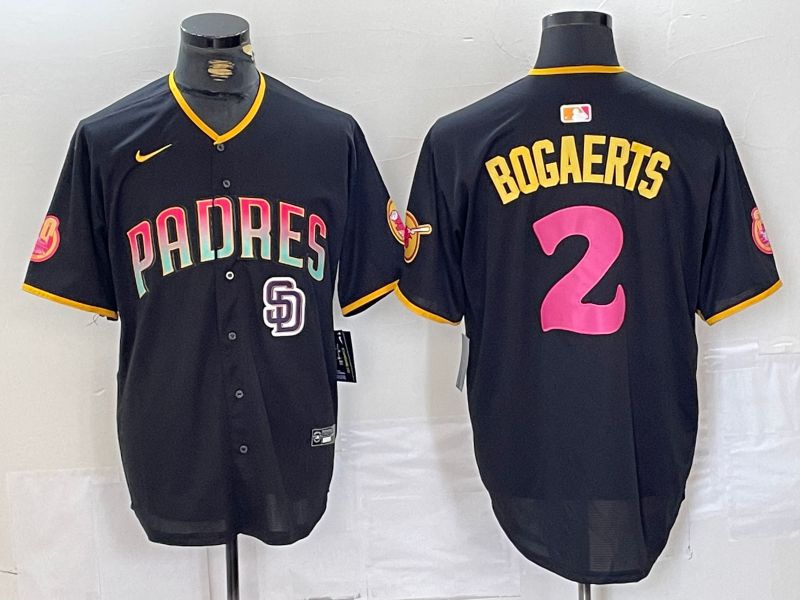 Men San Diego Padres #2 Bogaerts Black Jointly 2024 Nike MLB Jersey style 13